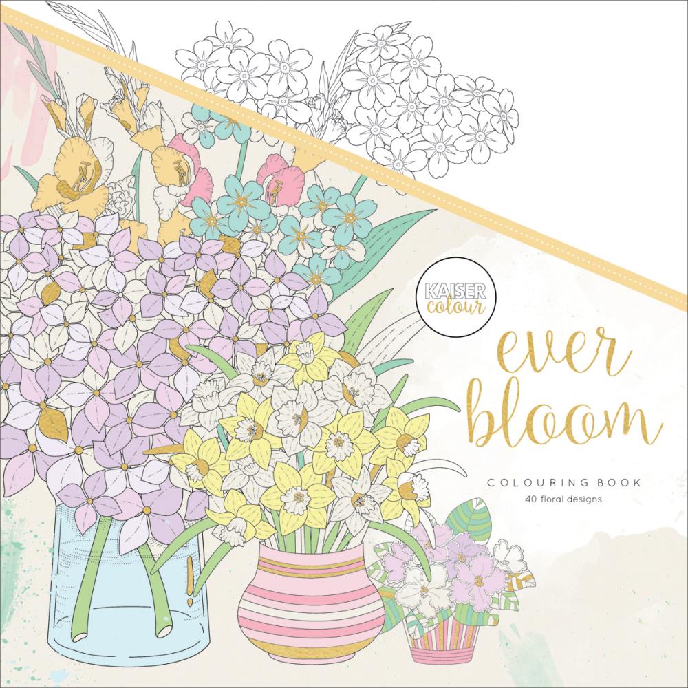 275670 KaiserColour Perfect Bound Coloring Book 9.75"X9.75" Ever Bloom