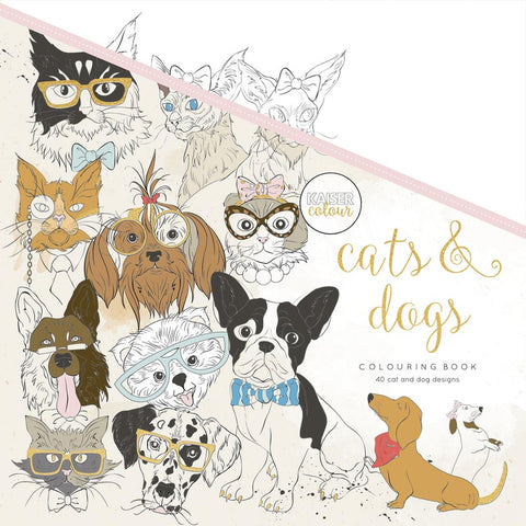 375333 KaiserColour Perfect Bound Coloring Book 9.75"X9.75" Cats & Dogs