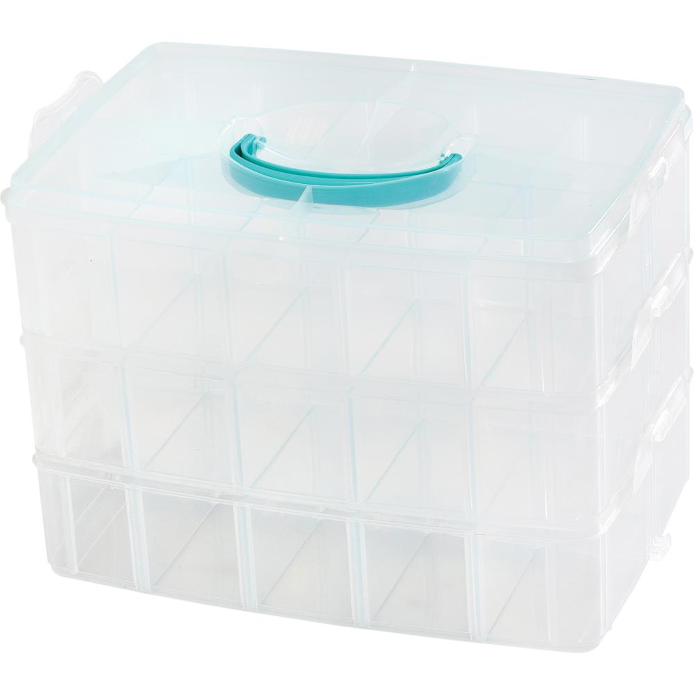 572315 We R 3-Tier Snap Box Translucent Plastic Storage-10.2"X6.6"X7.3" Case