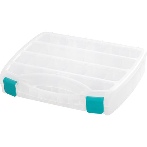 572316 We R Divider Box Translucent Plastic Storage-12"X10"X2.4" Case
