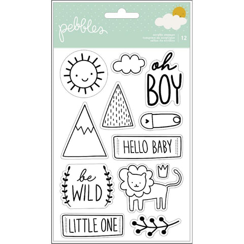 600978 Pebbles Peek-A-Boo You Clear Stamps Boy