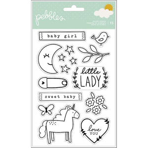 600979 Pebbles Peek-A-Boo You Clear Stamps Girl