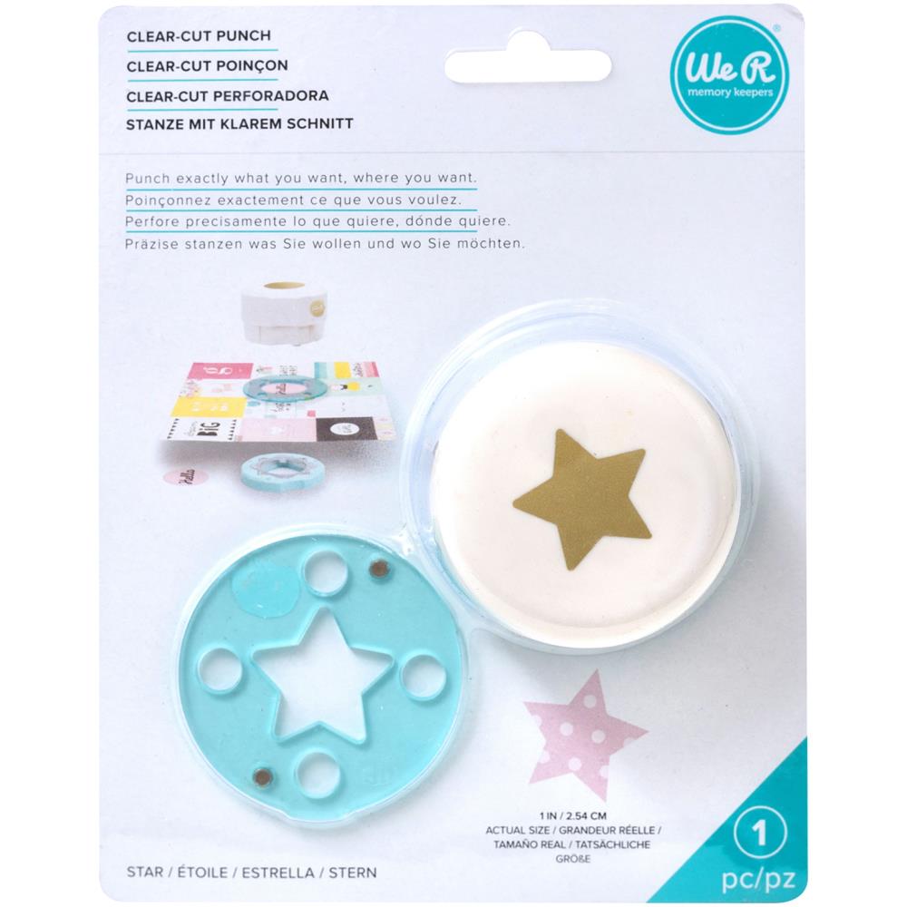 587407 We R Memory Keepers 1" Clear-Cut Punches-Star