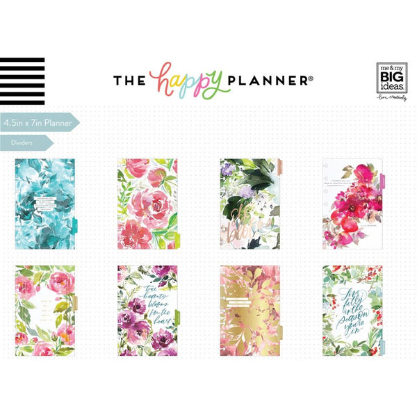 Happy Planner 12-Month Dated Mini Planner 7"X4.625" Spring Floral, Jan - Dec 2020