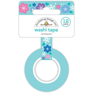 Doodlebug Washi Tape 15mmX12yd Ice Blossoms, Winter Wonderland