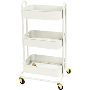We R A La Cart Storage Cart With Handles Off White