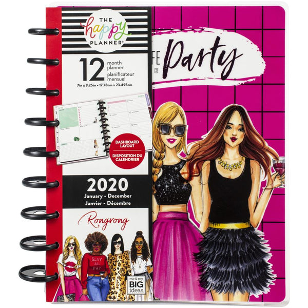 Happy Planner X Rongrong 12-Month Dated Medium Planner Life Of The Party, Jan 2020 - Dec 2020