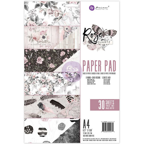 200827 Prima Marketing Double-Sided Paper Pad A4 30/Pkg Rose Quartz, 6 Designs/5 Each