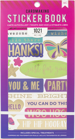 265303 Sticker Book 4.75"X8"-Wishes For You W/Gold Foil, 1021/Pkg