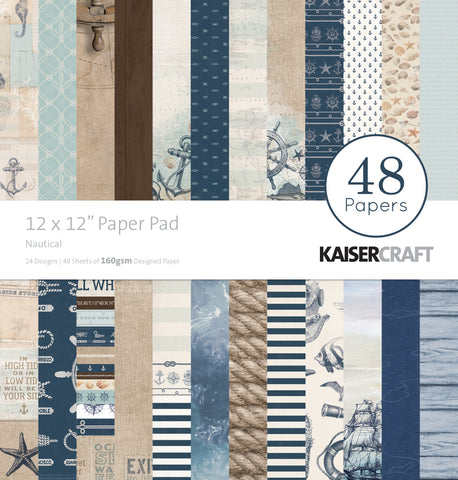 288988 Kaisercraft Paper Pad 12"X12" 48/Pkg Nautical