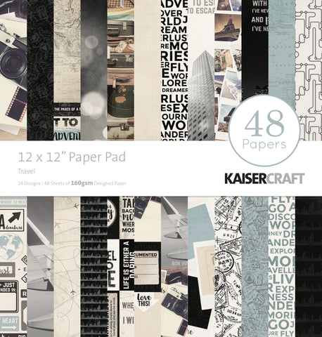 289571 Kaisercraft Paper Pad 12"X12" 48/Pkg Travel