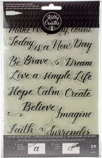 304304 Kelly Creates Acrylic Traceable Stamps Quotes 3