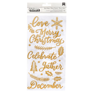 310840 Together For Christmas Thickers Stickers 5.5"X11" 50/Pkg-Good Tidings Phrase & Icons/Vinyl