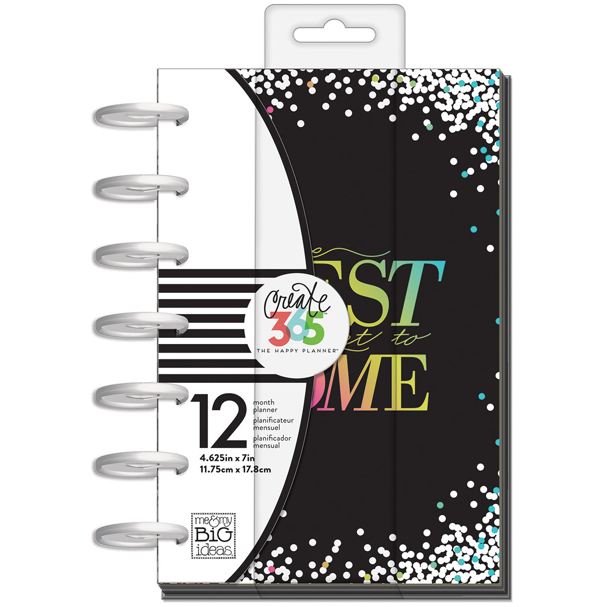 336957 Happy Planner 12-Month Undated Mini Planner 5.125"X7.5" Stay Positive