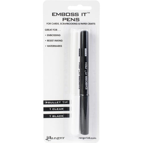 388321 Ranger Emboss It Pens 2/Pkg Black & Clear
