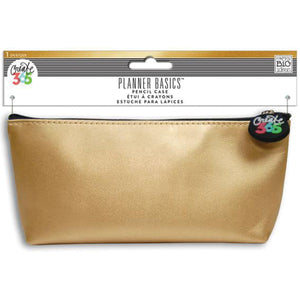 440981 Happy Planner Pencil Pouch 3.5"X8.25" Gold