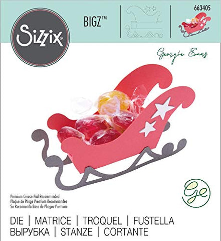 573380 Sizzix Bigz Die By Georgie Evans 3D Sleigh