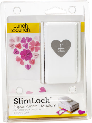 555445 Punch Bunch SlimLock Medium Punch Heart 1"X.875"