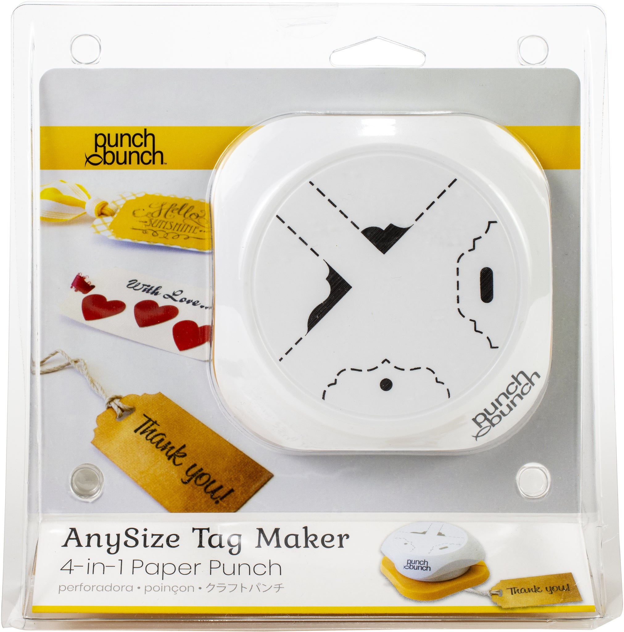 555458 Punch Bunch AnySize Elegant Tag Maker 4-In-1 Corner And Hole Punch