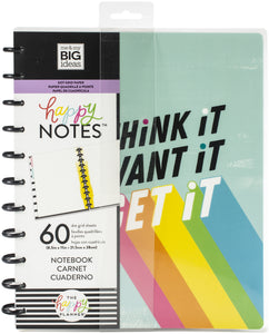 569367 Happy Planner Big Notebook W/60 Sheets-Think It, Dot Grid