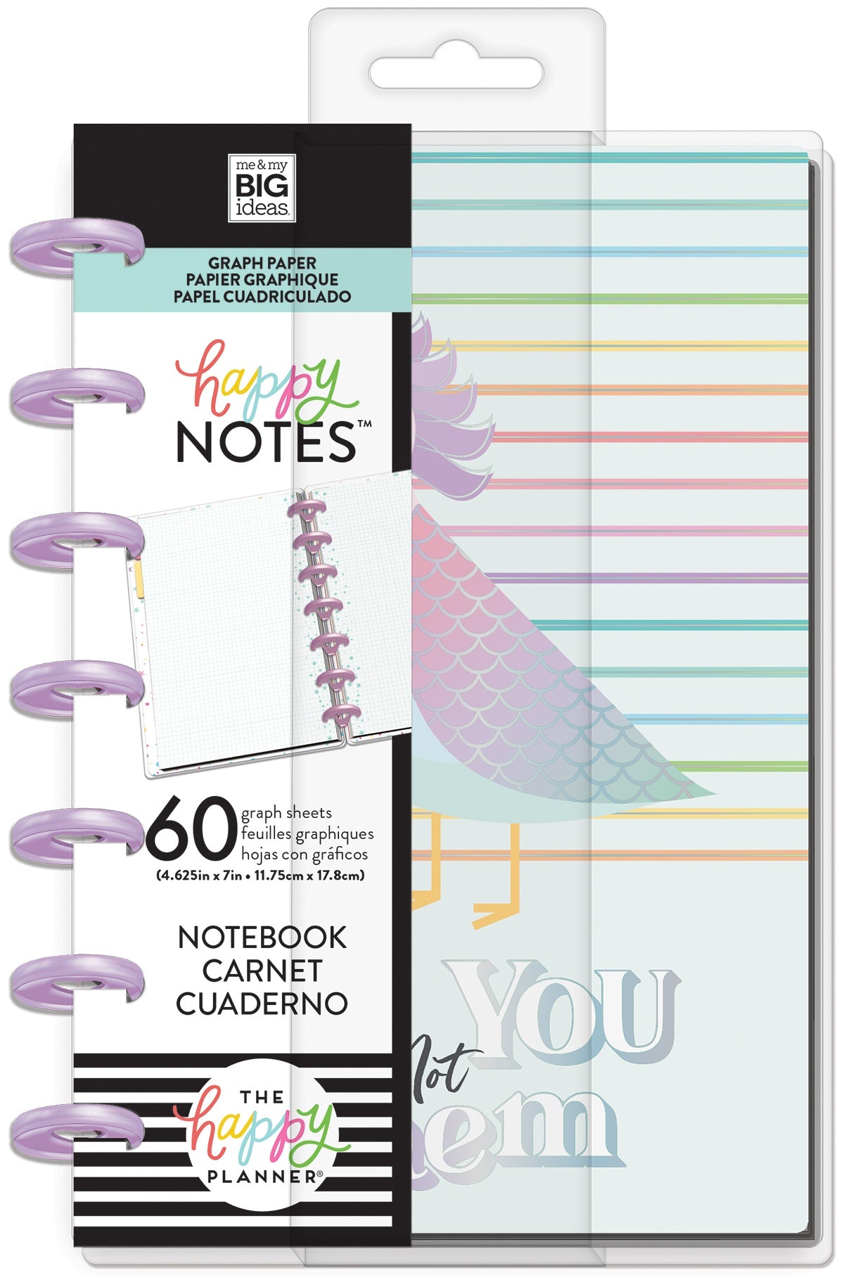 569829 Happy Planner Mini Notebook W/60 Sheets Be You Not Them Educational