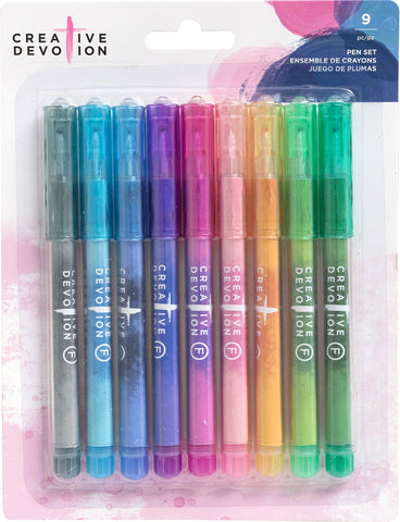 571270 Creative Devotion Fine Tip Pens 9/Pkg Assorted Colors