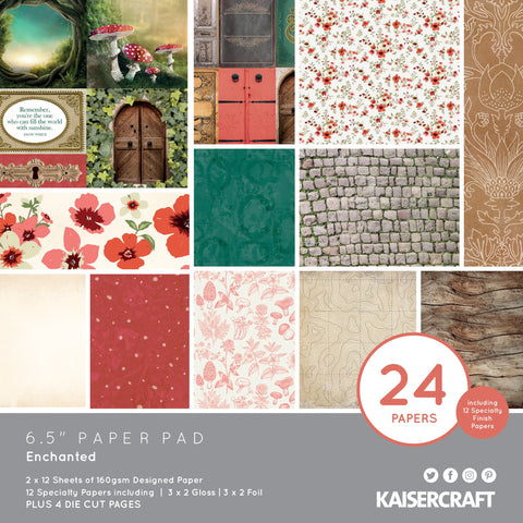 577488 Kaisercraft Paper Pad 6.5"X6.5" 40/Pkg-Enchanted