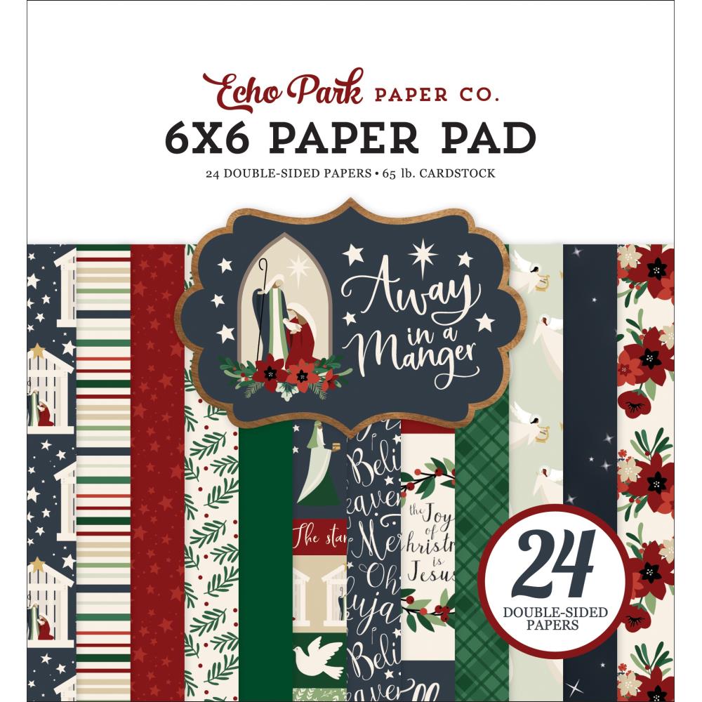 601168 Echo Park Double-Sided Paper Pad 6"X6" 24/Pkg Away In A Manger