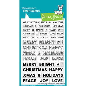 603976 Lawn Fawn Clear Stamps 4"X6" Offset Sayings: Christmas