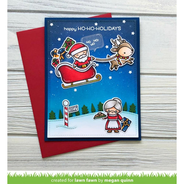 603979 Lawn Fawn Clear Stamps 4"X6" Ho-Ho-Holidays