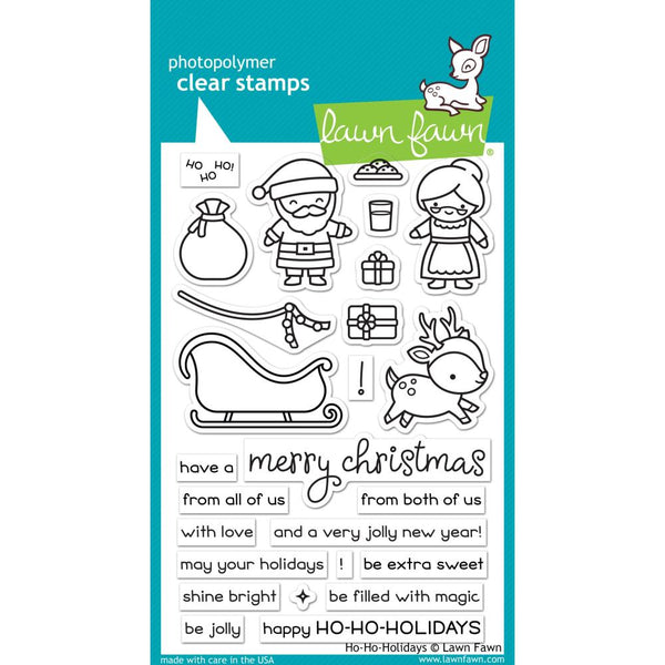 603979 Lawn Fawn Clear Stamps 4"X6" Ho-Ho-Holidays