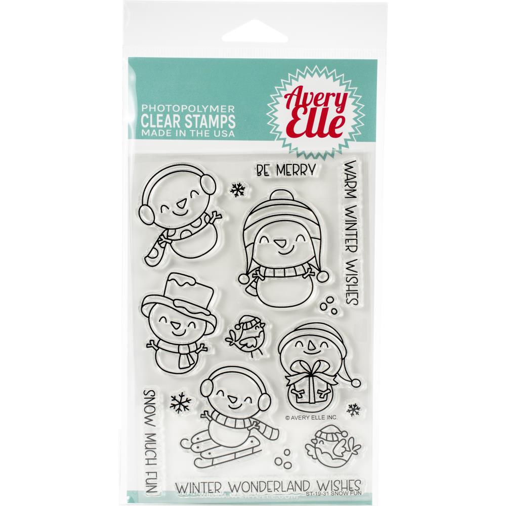 604469 Avery Elle Clear Stamp Set 4"X6" Snow Fun