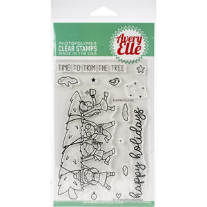 604474 Avery Elle Clear Stamp Set 4"X6" Christmas Kids