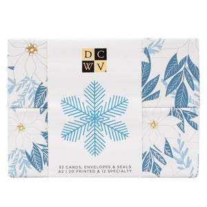 DCWV Boxed A2 Cards W/Envelopes (4.375"X5.75") 32/Pkg Winter Wonderland