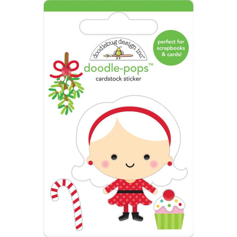 Doodlebug Doodle-Pops 3D Stickers Mrs. Claus, Christmas Magic