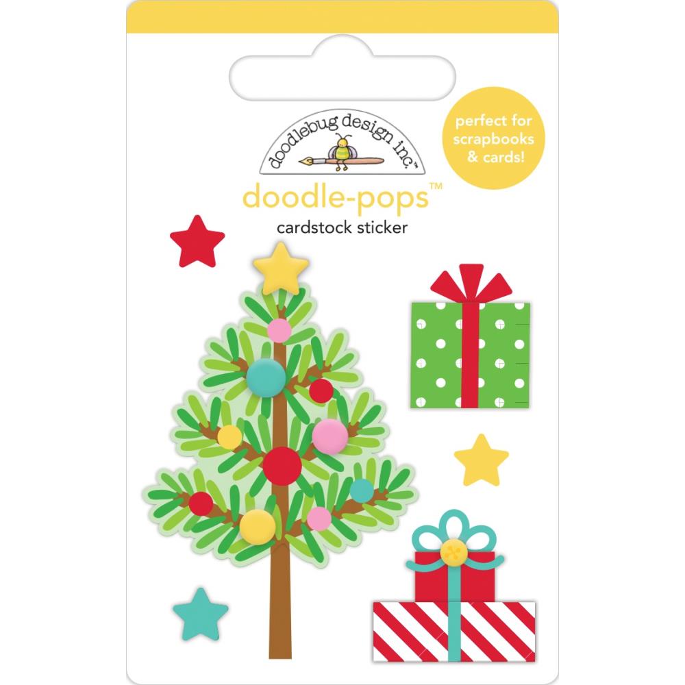 Doodlebug Doodle-Pops 3D Stickers Trim The Tree, Christmas Magic