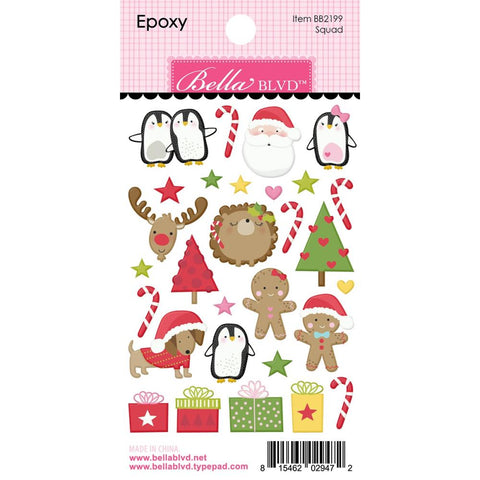 Santa Squad Epoxy Stickers Icons