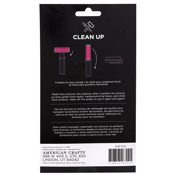 343001 American Crafts Moxy Clean Up Roller Black & Pink